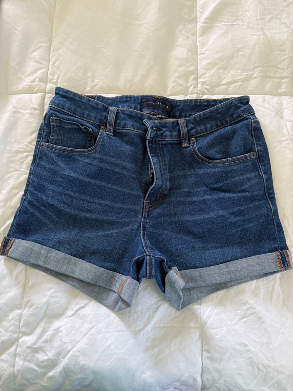 Aeropostale Dark Blue Denim Roll Cuff Jean Shorts